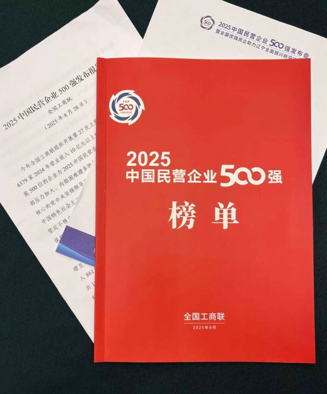 2025中國民營企業500強在遼寧瀋陽發佈 三家遼企上榜